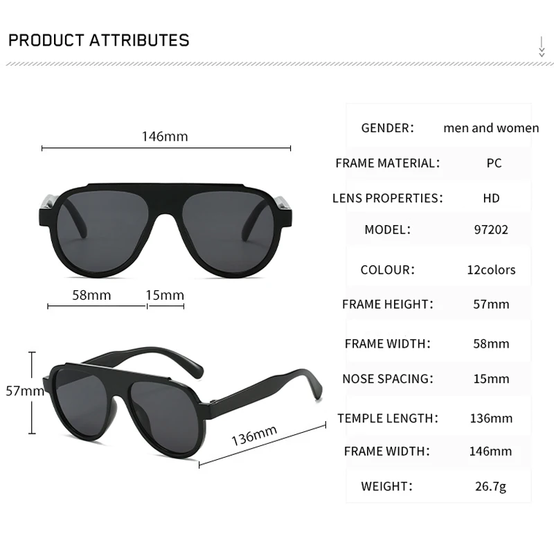 New Fashion Men Women Sunglasses Large Frame Retro Glasses Uv Protection for Outdoor Travel Eyewear Mountaineering Glasses - view 4