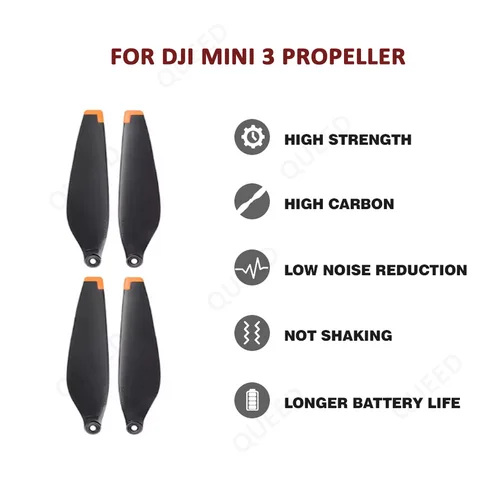 Imagen 2 del producto Nuevo Dron Mini 3 de 4/8 Uds con hélice de bajo ruido y tornillo, adecuado para accesorios DJI Mini 3