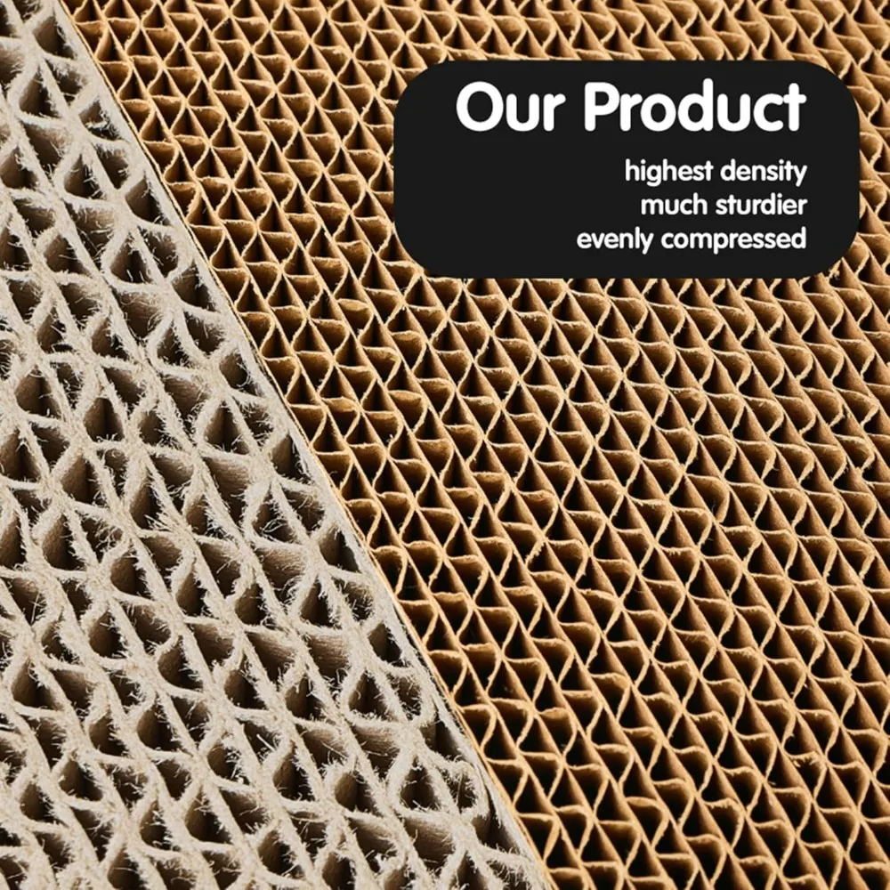 

Доска для царапин из гофрированного картона для домашних кошек, сверхмощная, двусторонняя, для вторичной переработки, средняя, 1 упаковка