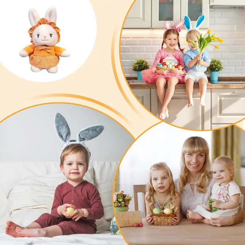 Plush Easter Bunny Cute Soft Easter Bunny Stuffed Toy Adorable Animal Doll Toy Stuffed Animal Plush Toy For Children\'s Room