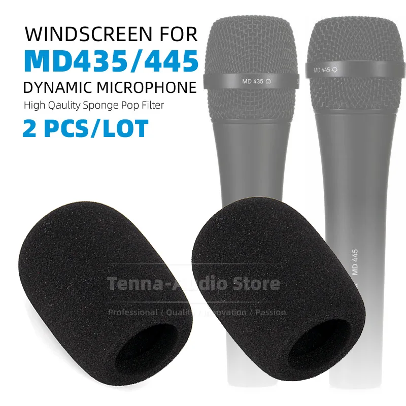 

For SENNHEISER MD435 MD445 MD 435 445 Windshield Sponge Mic Shield Cover Windscreen Anti Pop Filter Dynamic Microphone Foam