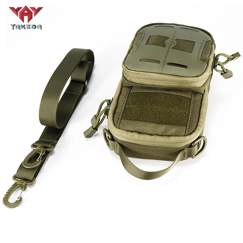 Yakeda waterproof outdoor men sport pack combat utility belt waist sling molle EDC tactical small pouch shoulder bag