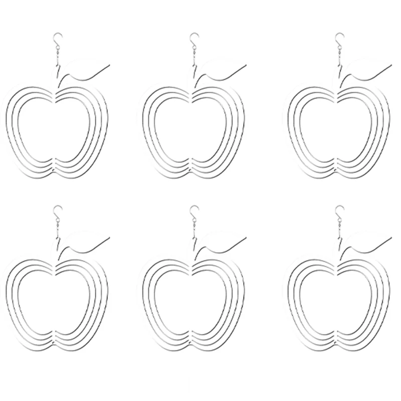 

A21I-6Pack 10 дюймов подвесные блесны Рождественский подарок для рождественского украшения сада с фруктами