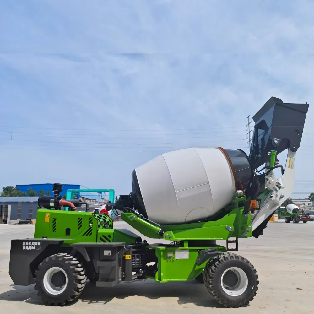 Small Size 1m3 16m3 Mobile Portable Mini Mixer Concrete Pan Self Loading Concrete Mixer