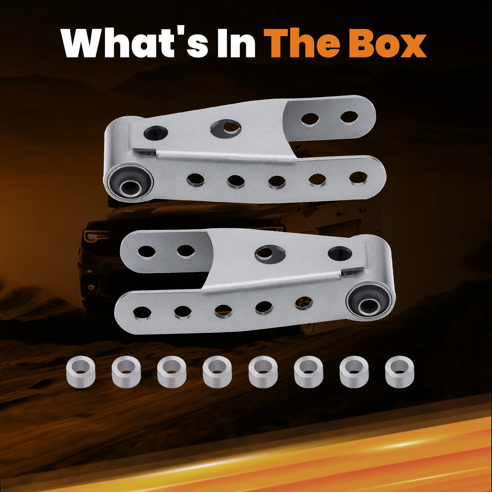 

2''-3" Drop Shackles Kit for Chevy Silverado GMC Sierra 1500 1988-2018 Steel