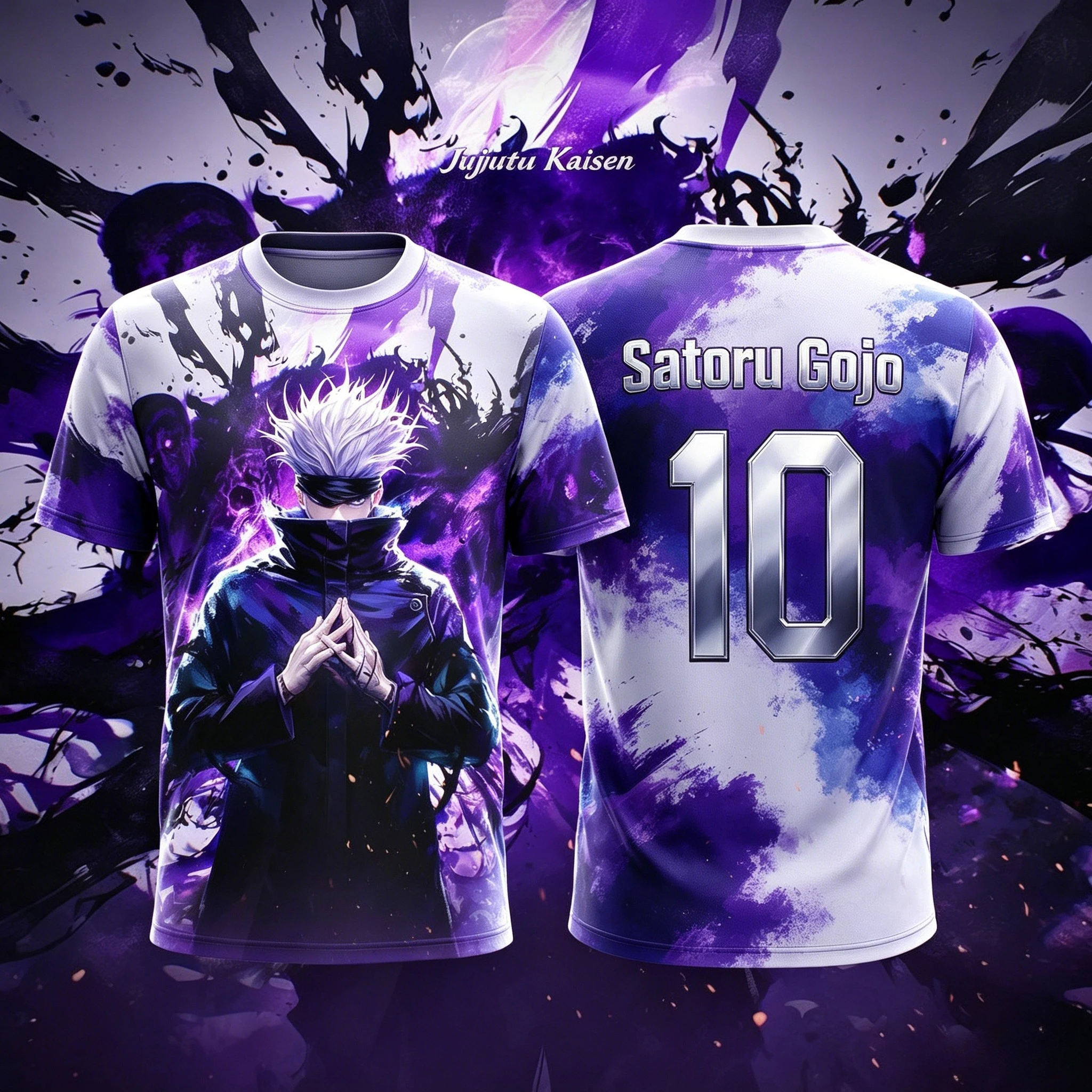 

2026 New JUJUTSU KAISEN NO.10 NO.7 Satoru Gojo Anime T-Shirt Adult Men's 3D Printed Special Football Jersey T-Shirt Kids Y2k