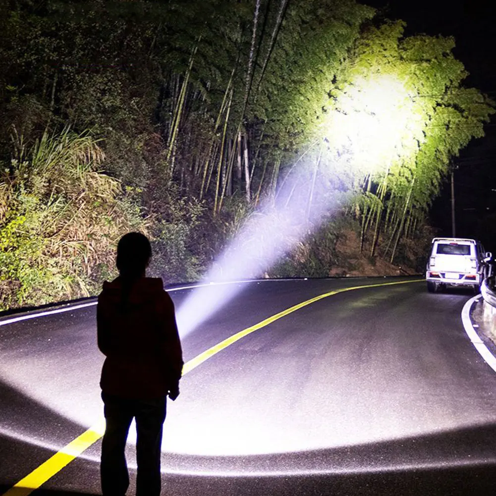 3LED Super Bright Flashlight 300LM Mini Portable Torch Waterproof Car Repair Working Lights USB Charging for Outdoor Camping Use