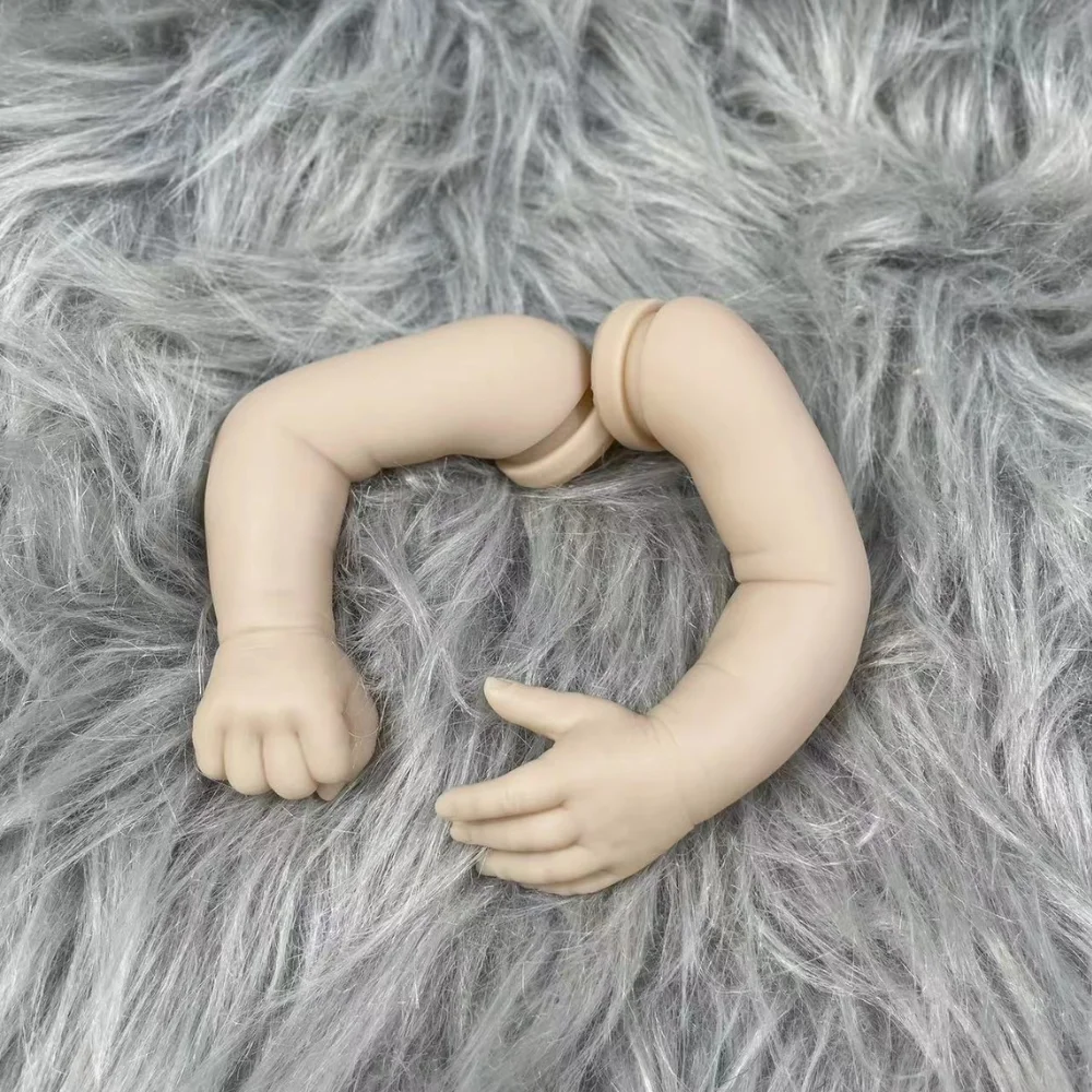 18-19 Zoll Vinyl wieder geborene Puppe Kit Aleyna lebensechte frische Farbe unvollendete unbemalte leere Puppe Kit mit Stoff Körper und Augen