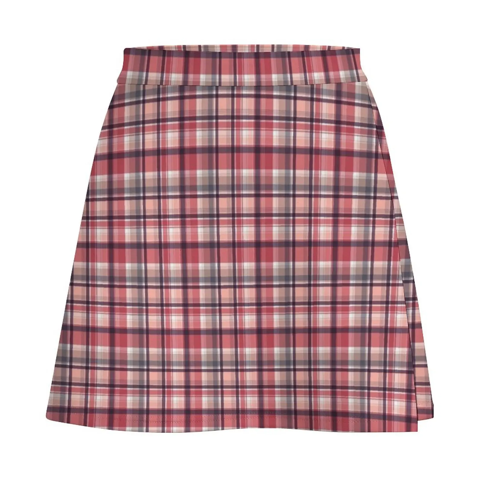 Blush Mauve Plaid Mini Skirt summer dresses for women 2025 Women's summer skirt