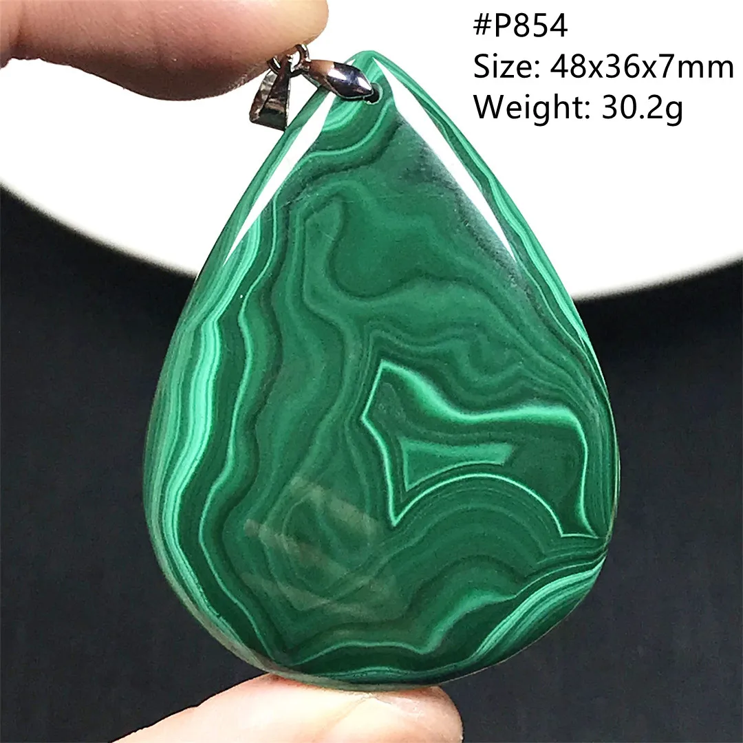 Top Natural Green Malachite Chrysocolla Pendant For Women Men Silver Beads Healing Luck Wealth Crystal Gemstone Jewelry AAAAA