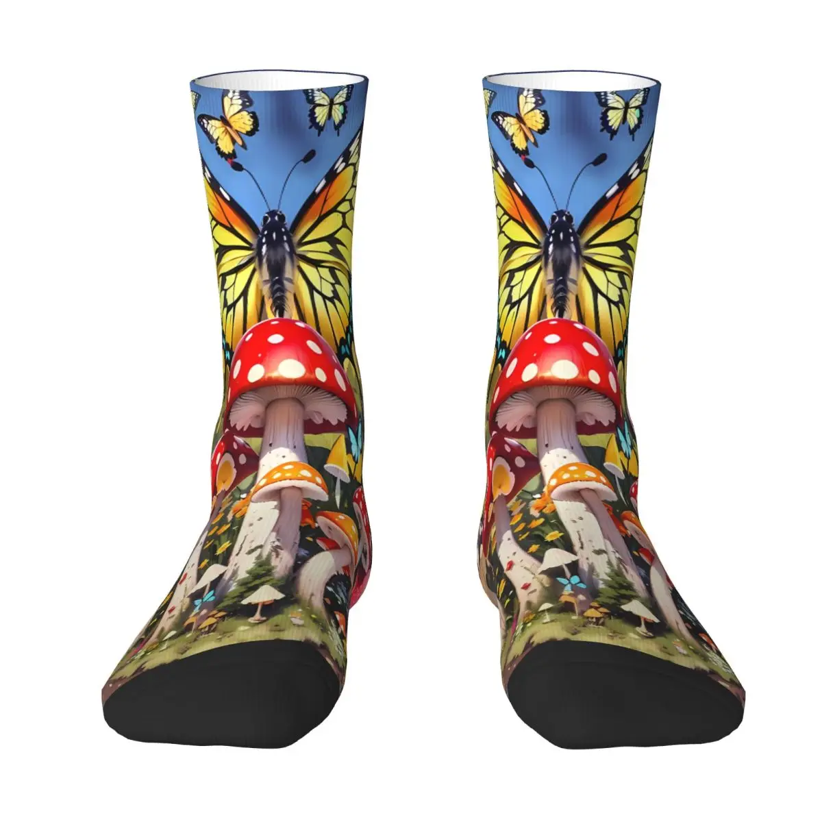 Butterfly Sock Printed Man Polyester
