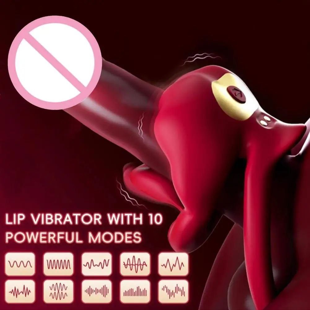 NEW Vibrating Cock Ring G Spot Stimulator Tongue Sucking Vibrator Anatomical Dual-Ring Support Architecture  Sex Toys for Couple view 2
