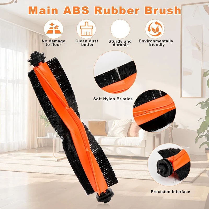 ABNO-For Xiaomi X20 + جهاز آلي لتنظيف الأتربة فرشاة جانبية رئيسية فلتر Hepa ممسحة أكياس الغبار القماش استبدال أجزاء