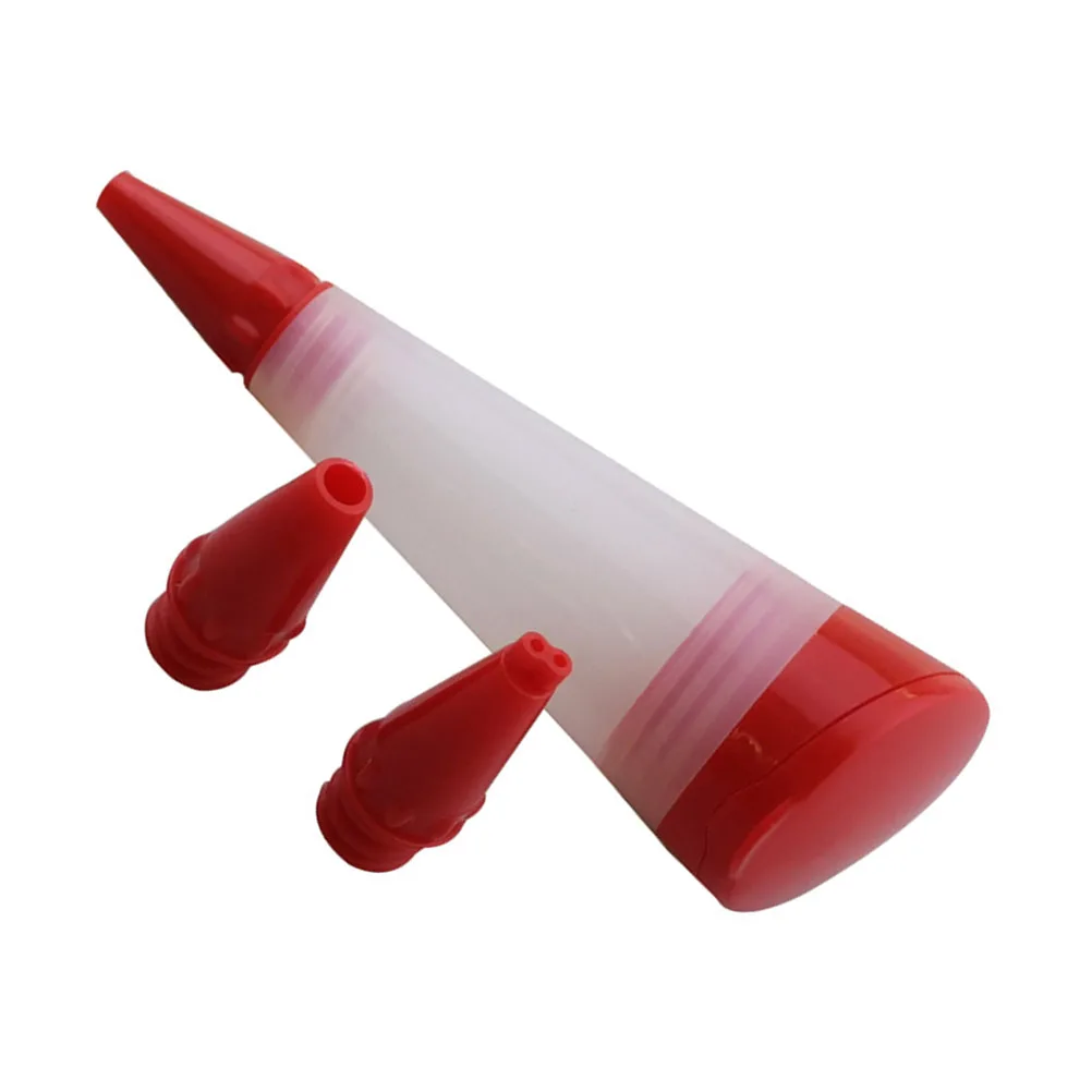 

3pcs Silicone Cream Decorating Pen Kit 3 Nozzles Cake Baking Tool For Diy Chocolate Writing Piping Kitchen Bar