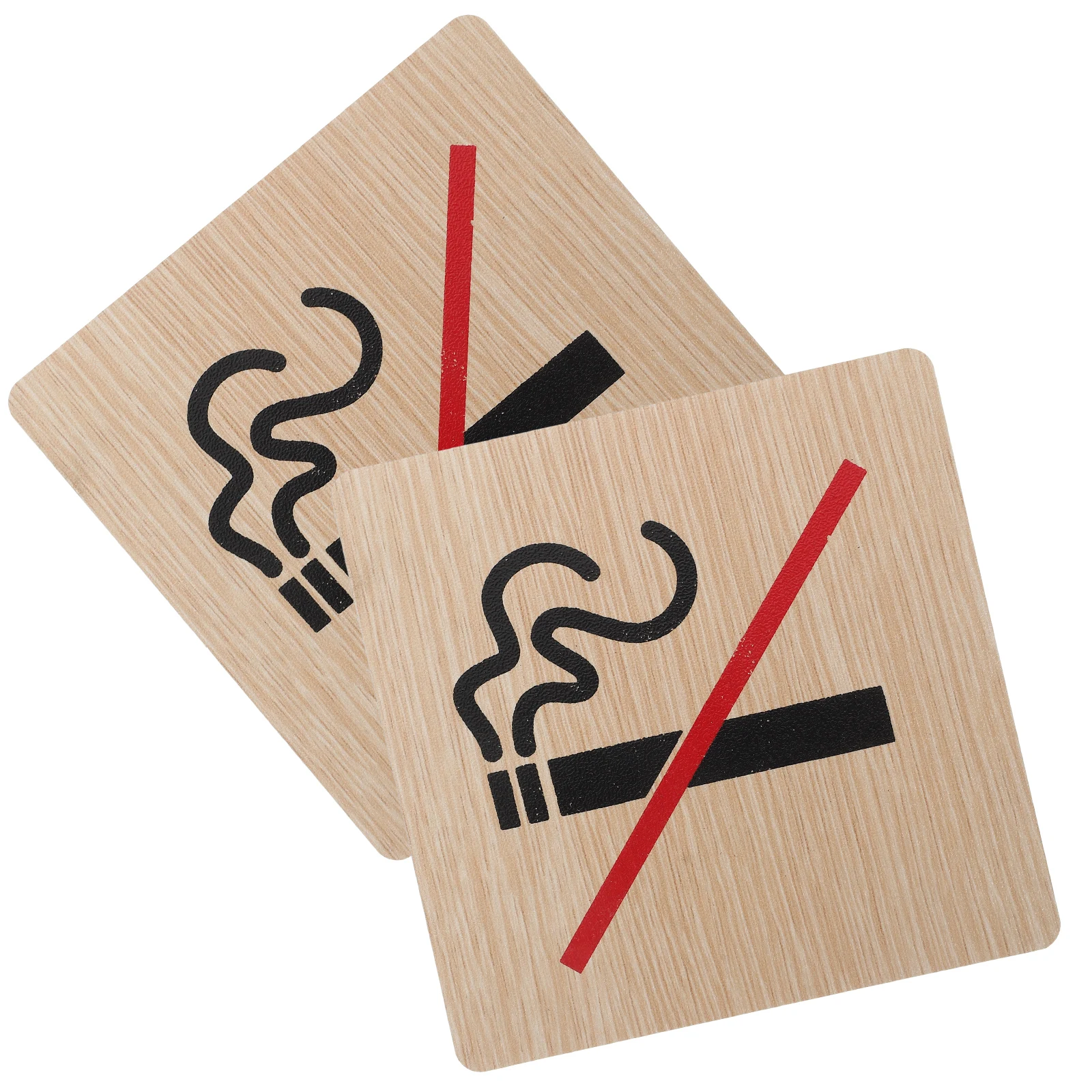 

No Smoking Sign Wooden Public Safety Warning Signs Hotel Business Car Smoke Label Rustic Design Traffic Signs