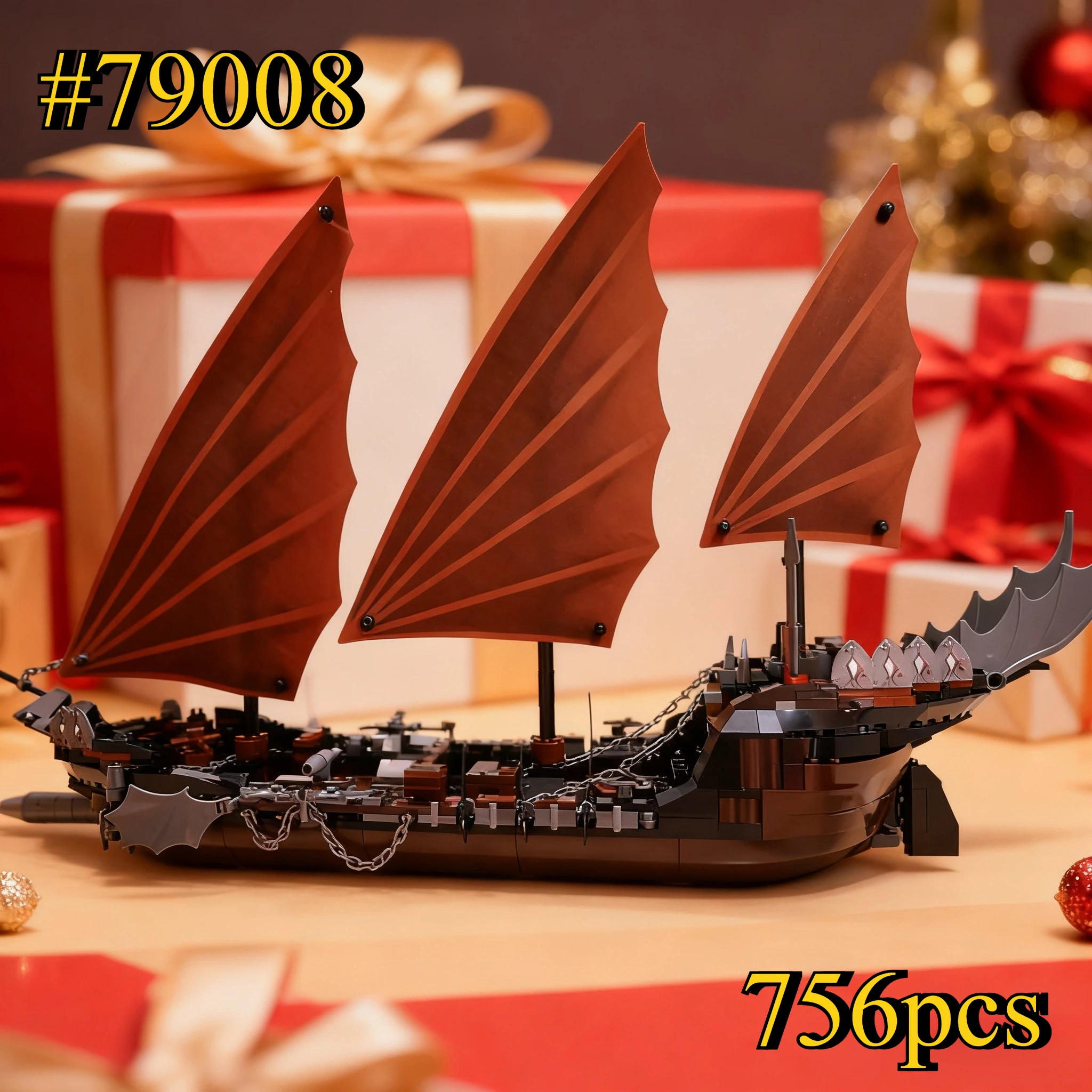 Sail The Pirate Ship 79008 Bouwstenen Sets Compatibel met Legoed Deeltjes Geschikt voor Kerstcadeaus 756 stuks