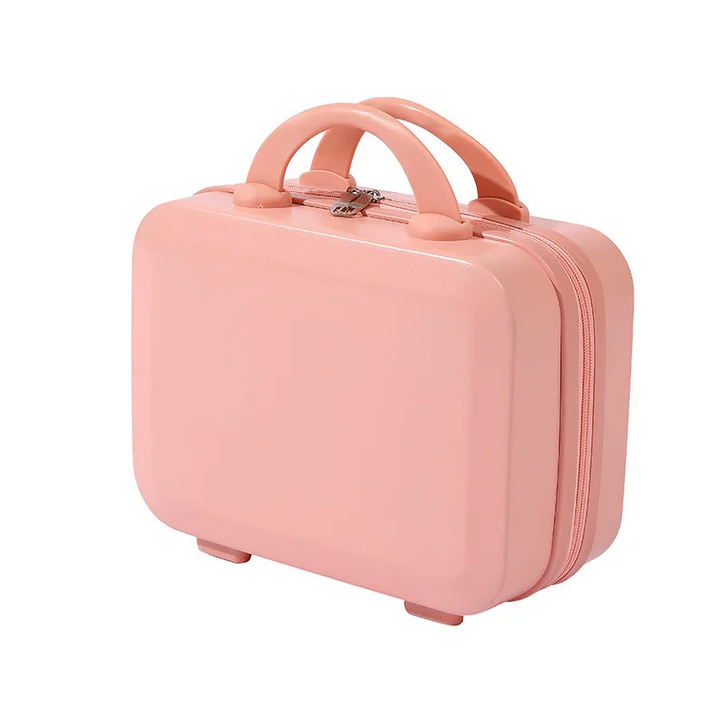 (36) New 14-inch portable cosmetic case macaron color mini portable suitcase 12-inch storage travel bag