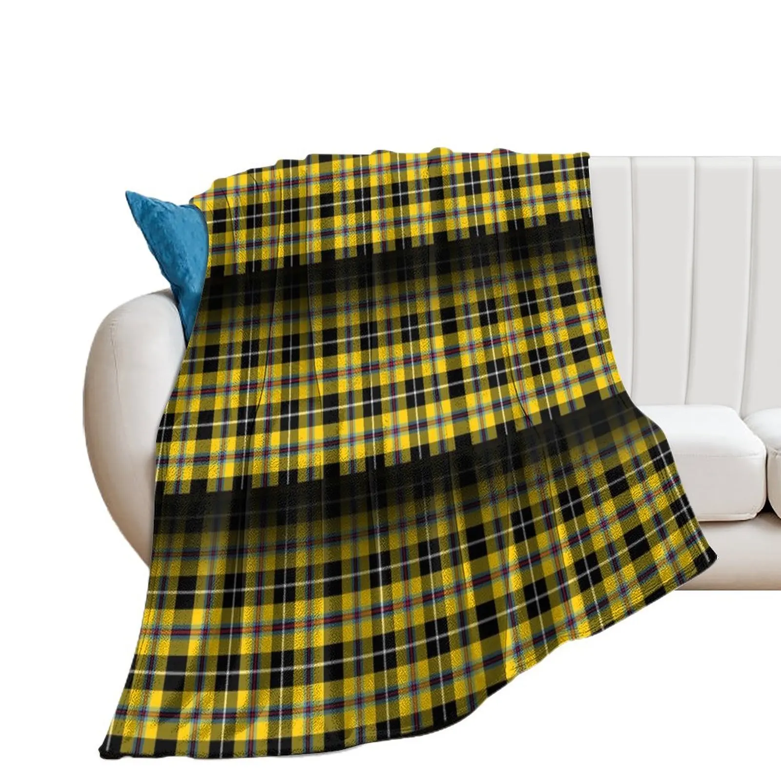 Cornish Tartan Throw Blanket Hairy Thermals For Travel Decorative Sofa cosplay anime Blankets