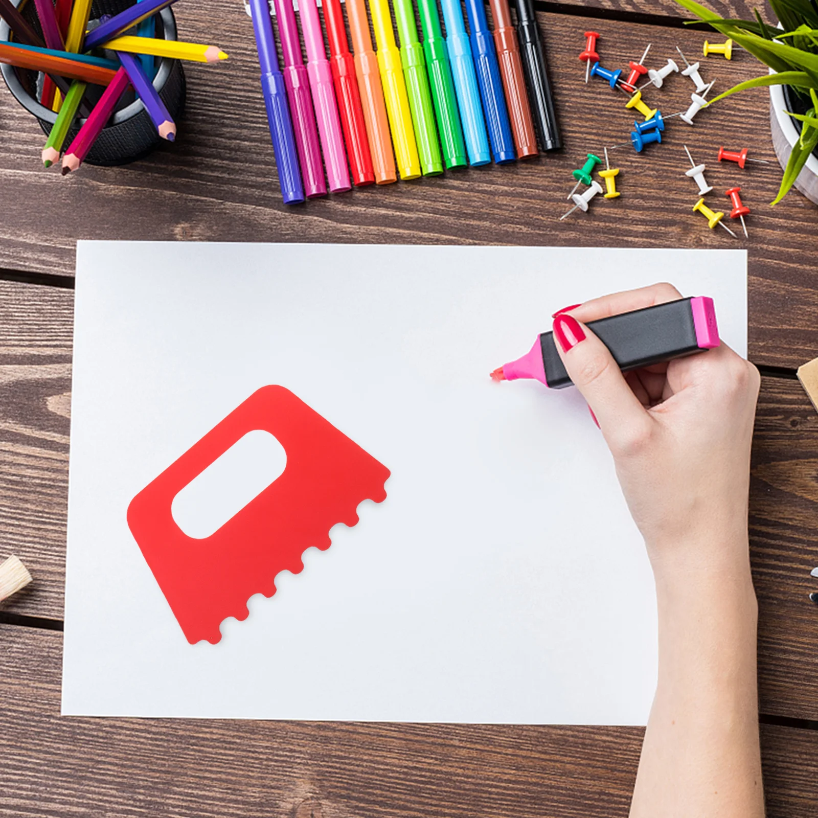 

4Pcs Kids Painting Scraping Brushes Ergonomic Handles DIY Art Crafts Tools for Children Painting Scraping Paint Brush