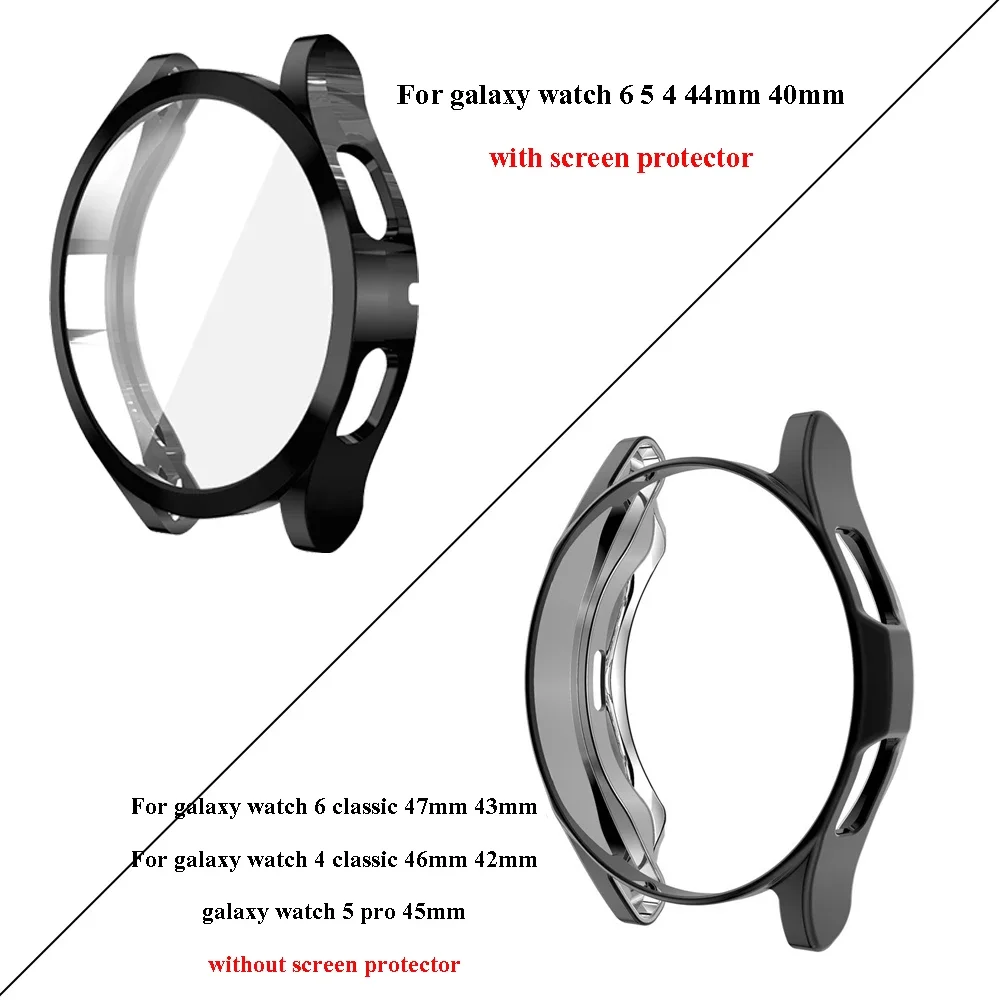 2pcs For samsung galaxy watch 6 4 calssic 47mm 43mm 46mm 42mm band + case watch 5pro 45mm 6 5 4 40mm 44mm Stainless steel strap