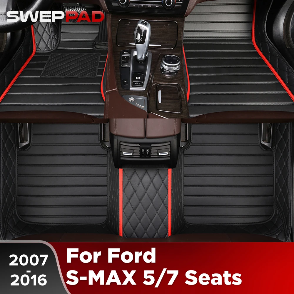 

For Ford S-MAX 5/7 Seats 2007-2016 15 14 13 Car Floor Mats All Weather Carpet Cover Floor Liners Interior Protector Accessories