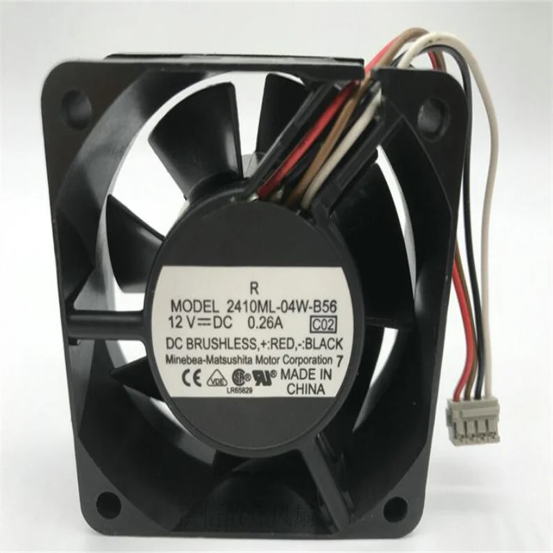 Original NMB 6025 DC12V 0.26A 60*60*25MM 2410ML-04W-B56 4 wire copy machine fan