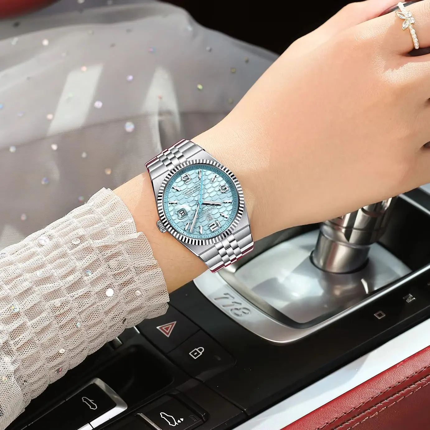 POEDAGAR Top Quartz Women's Watches Luxury Stainless Steel Date Woman Clock Luminous Waterproof Fashion Ladies Wristwatch Reloj view 6