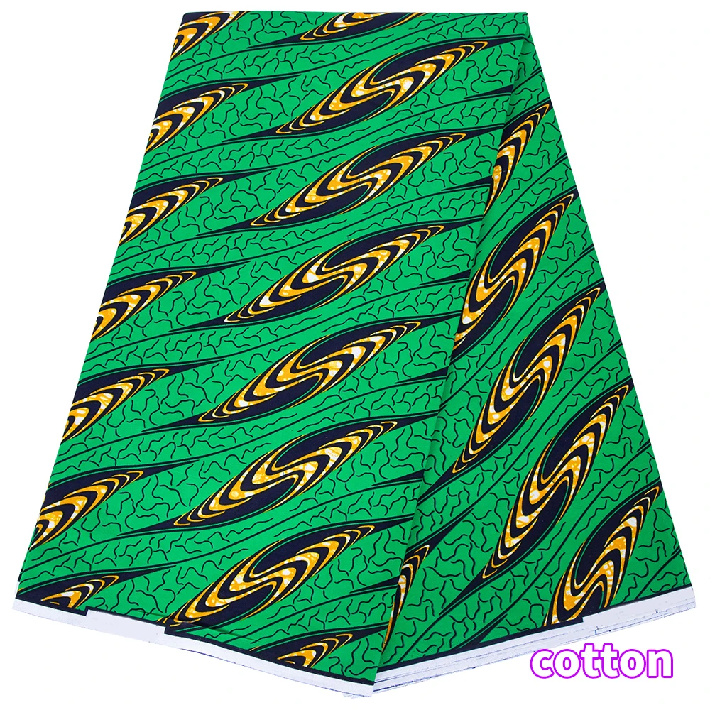 African Fabric Ankara African Real Wax Prints Cotton Fabric Diamond Pattern veritableWax High Quality For Party Dress A-1