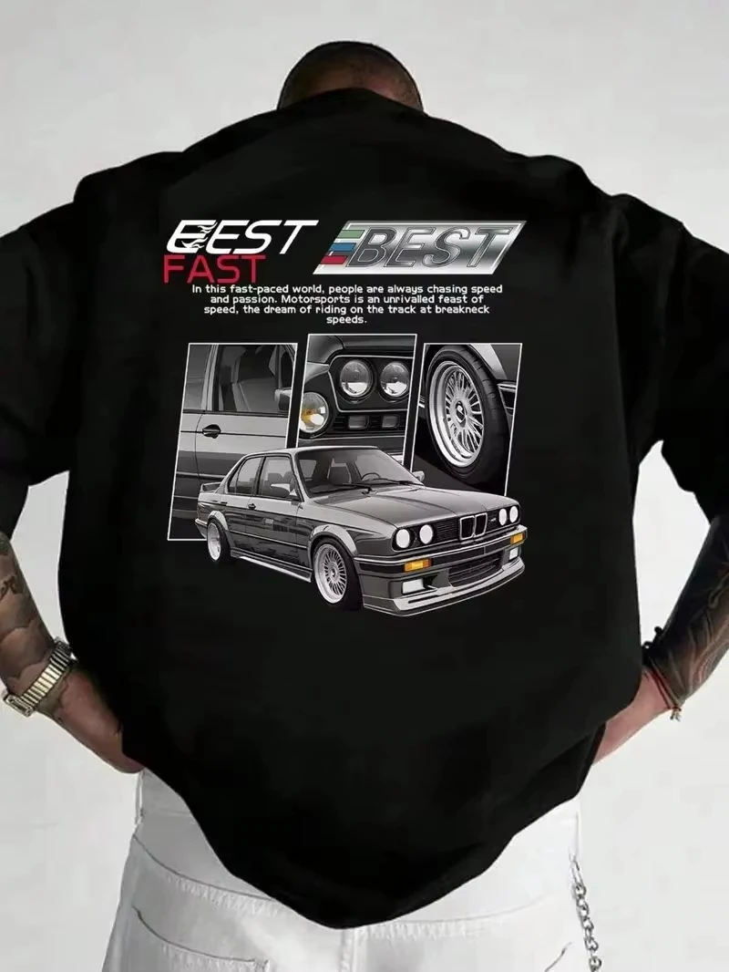 Art Top-level Racing Element Fashion Casual Trend Brand T-shirt Cotton Graphic Tee Men Women Summer Streetwear
