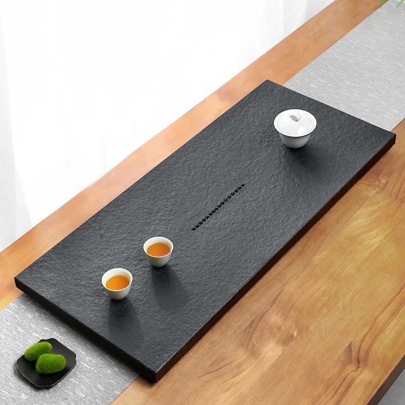 Wholesale Natural Wujinshi Tea Tray Household, Simple Stone Tea Sea Whole Large Modern Stone Light Luxury Tea Table Tea