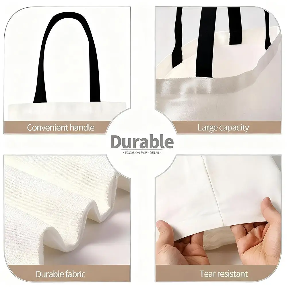 Brand M-MaxMaraS Fashion Storage Bags Large Eco Friendly Capacity Canvas Shopping Bag Shoulder Handbag Daily Use