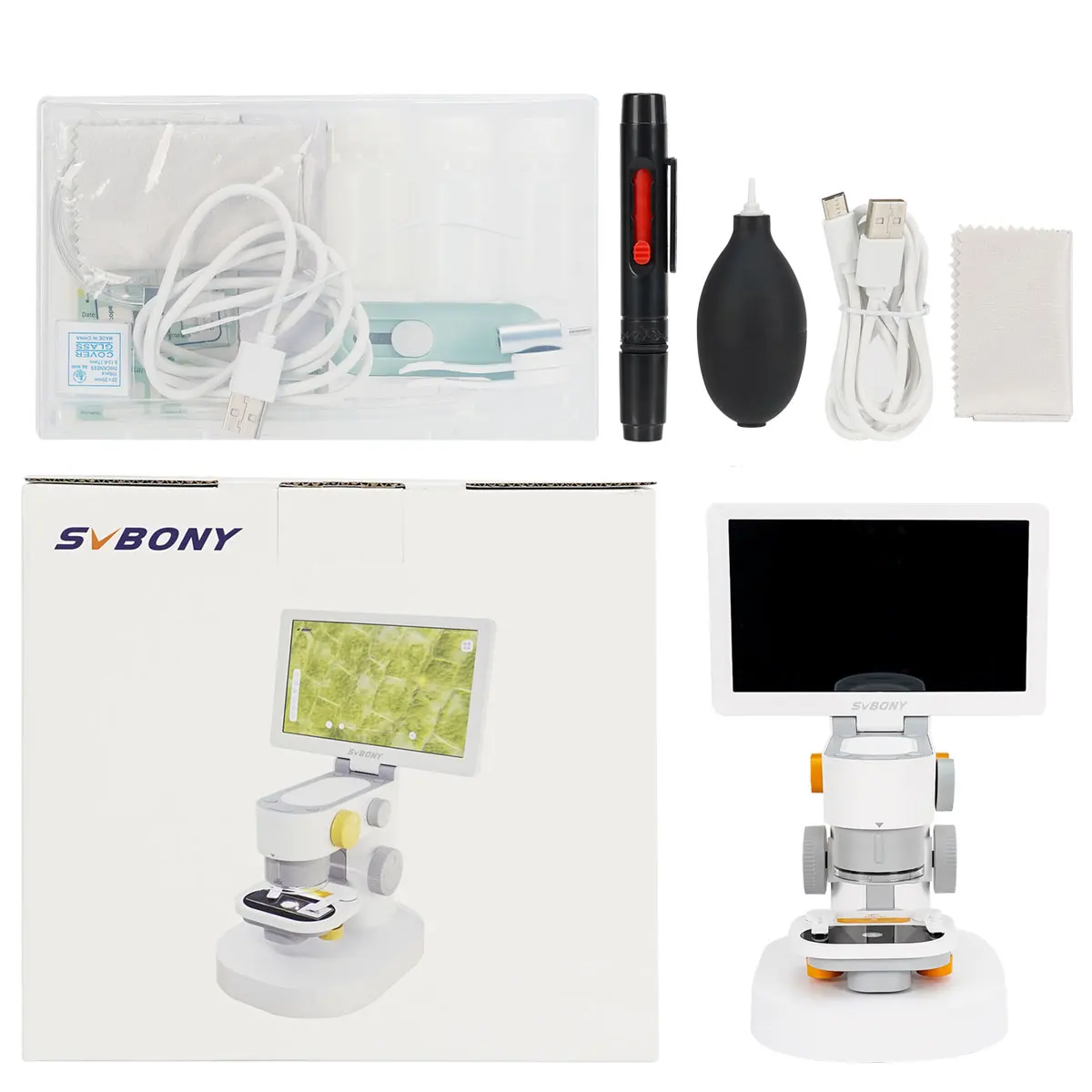 Imagem -06 - Microscópio Digital Svbony Sm101 Tela Sensível ao Toque Ips de com Função de Edição e Medição Microscópio de Moedas 1080p para Moedas com Erro