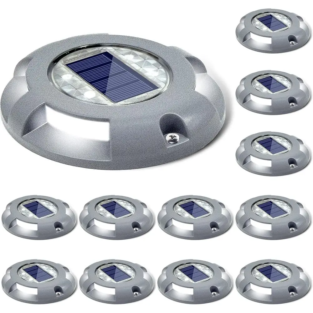 

Набор из 12 светодиодных водонепроницаемых уличных светильников для подъездных дорог, причалов и садовых дорожек (белый)