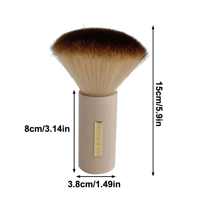 Nuova spazzola rotonda per polvere per unghie Spazzole per polvere per unghie di grandi dimensioni Strumento per la pulizia della polvere per smalto gel UV acrilico Accessori per manicure