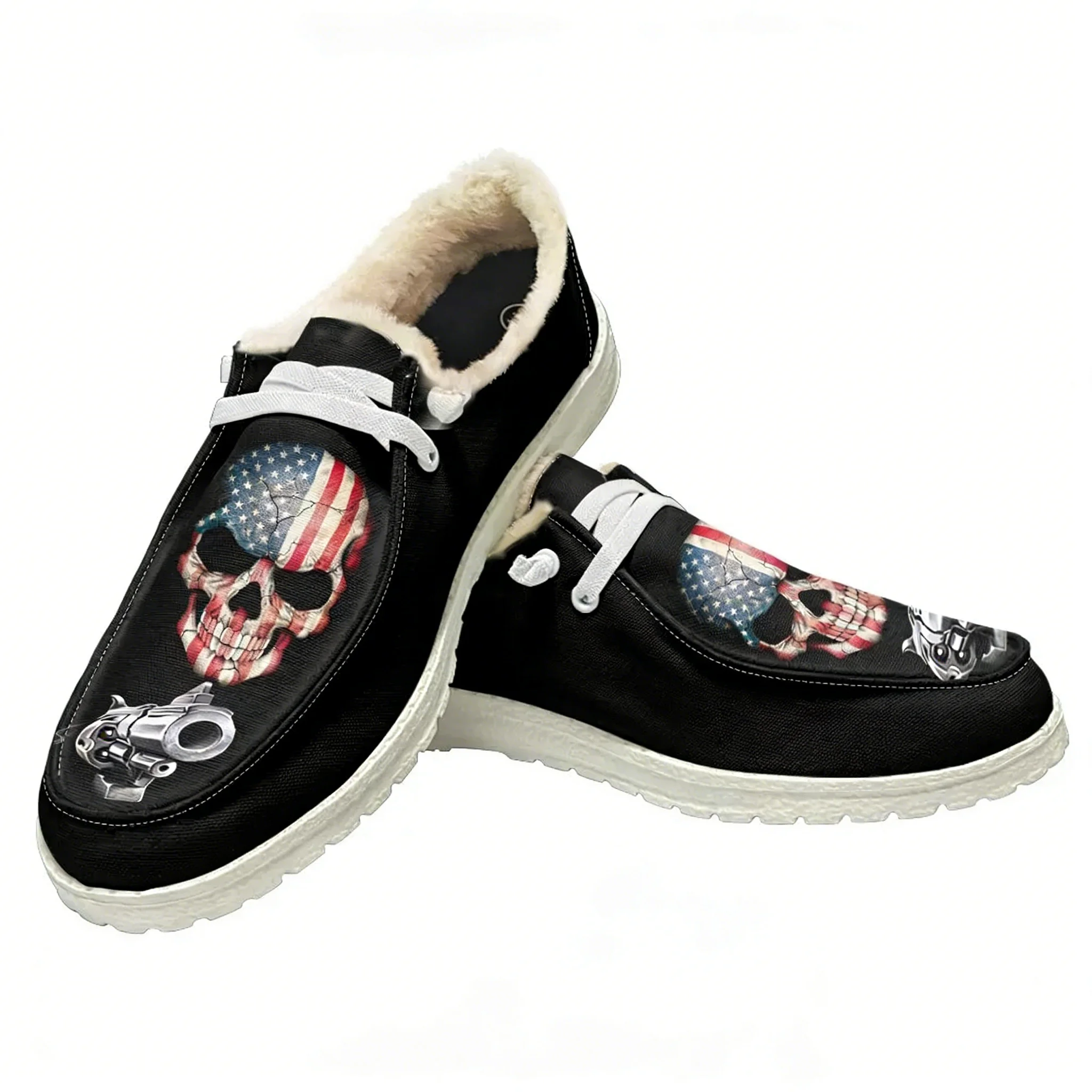 

Crazy Skeleton Plush Casual Shoes Men Woman Retro Flat Shoe Breathable Outdoor Lightweight Footwear Couple Custom Made Shoe