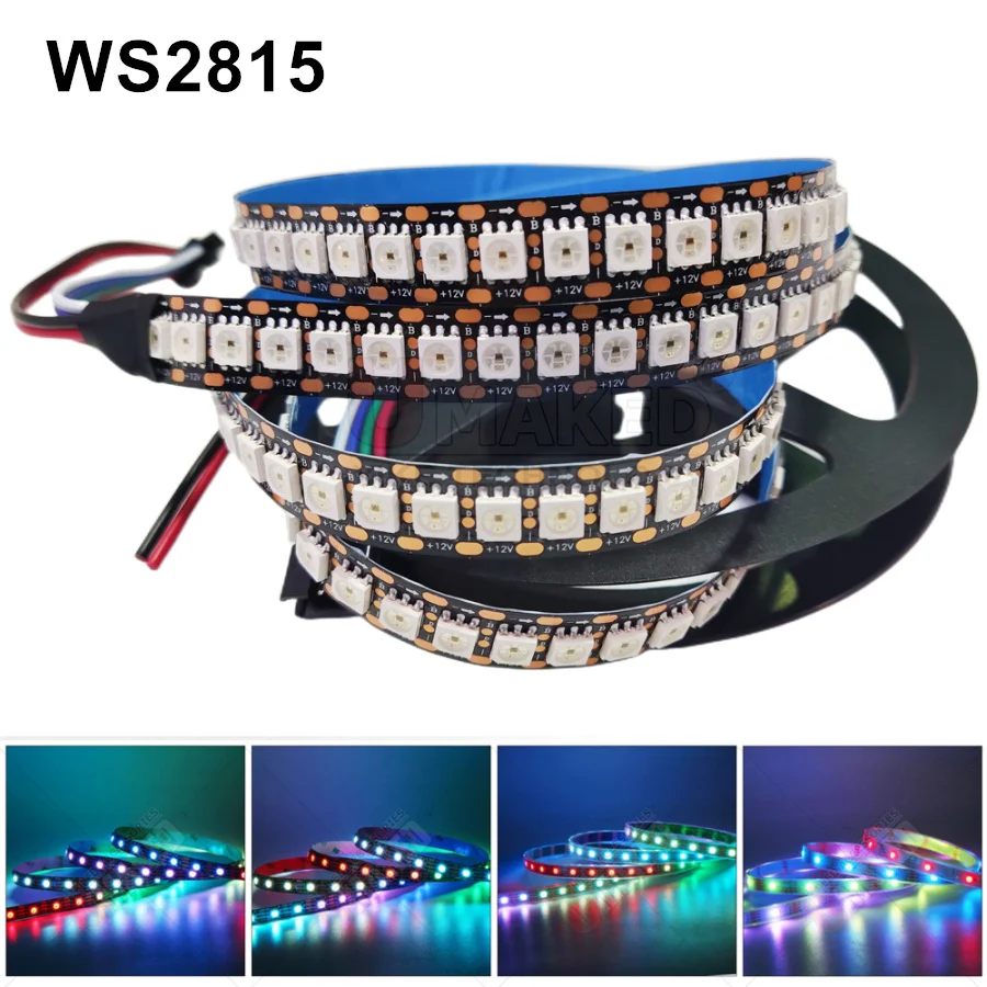 

WS2815 (WS2812B WS2813 updated) RGB LED Pixels Strip Light Individually Addressable LED Dual-Signal 30/60/100/144 Leds/m