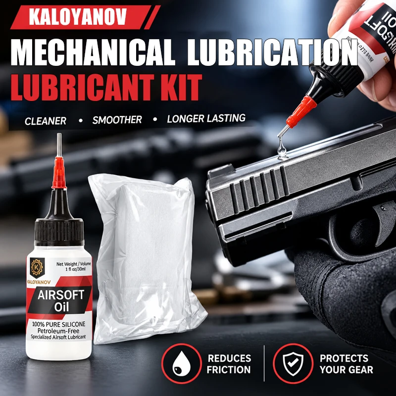 Precision Synthetic Maintenance Oil and Cleaning Cloth Patches Set Needle Tip Lubricating Fluid for Gear Bearings 30ml