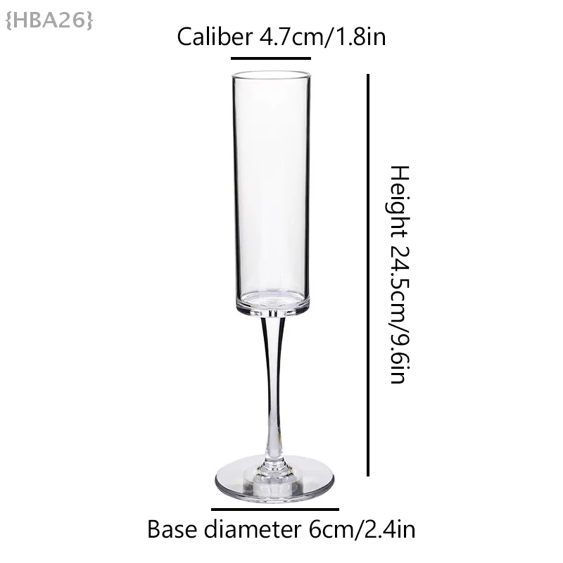 

6OZ Champagne Glass Cocktail Cup Champagne Glass Red Wine Glass Plastic Cup Detachable Threaded High Footed Cup Beverage Cup