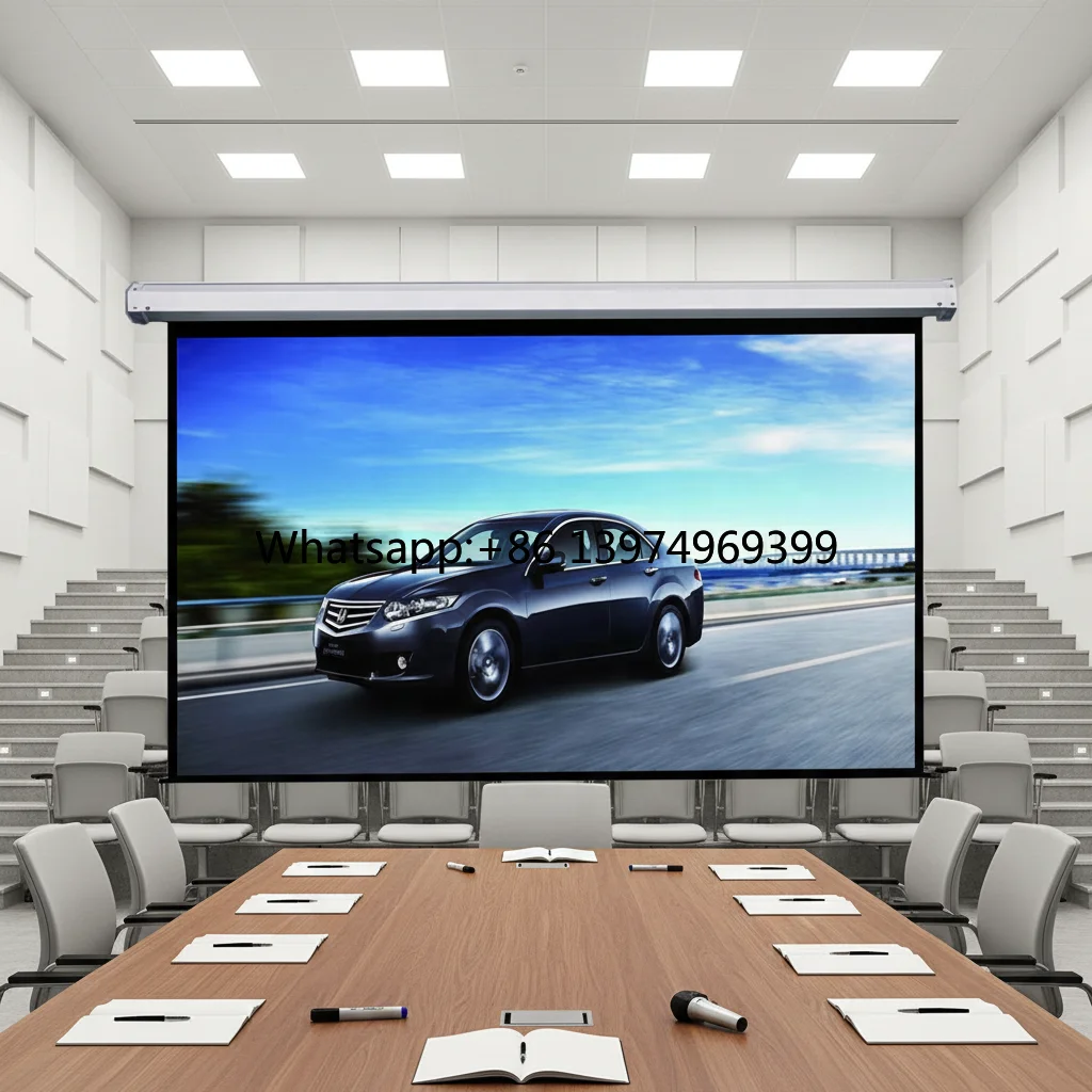 16:9 200 Inch Large Electric Projector Screen/Ultra-large Motorized Projection Screens /High Quality Large Stage Electric Screen
