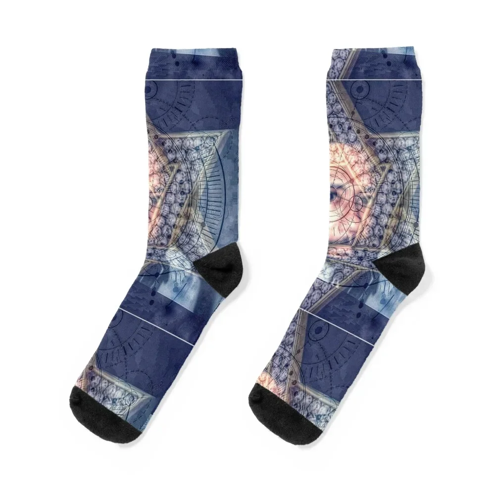 

Six Point Star Socks winter thermal happy funny sock gift Socks Man Women's