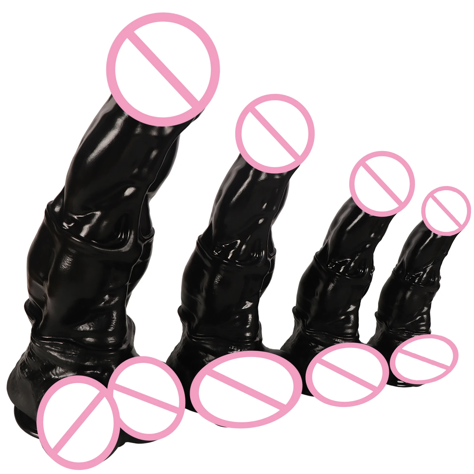 NUEVO consolador de caballo gigante, pene animal XXL, consolador para fisting, tapón anal, consolador con correa, consolador para mujer, masturbador, consoladores anales, juguete sexual ​ S Para Mujer Hombre