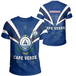Cape Verde National Flag Emblem Print T-shirt Cap Vert Caboverde Men Women T Shirt Green Bandana Vert Oversized Celebration Tees