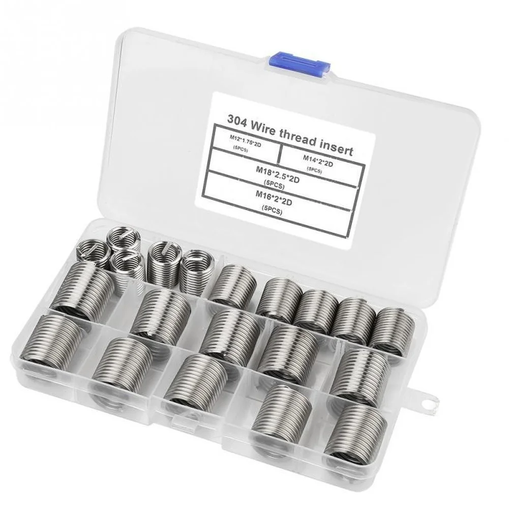 

Новейшая распродажа: 20 шт. M12-M16, витые резьбовые вставки из нержавеющей стали, крепеж для автомобильных фильтров