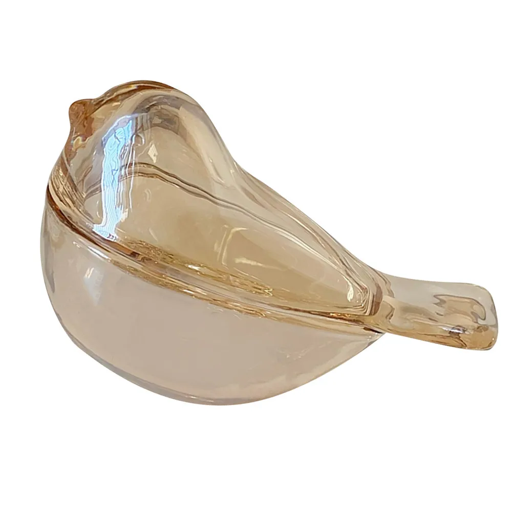 

1 шт. шикарная шкатулка для украшений в форме птицы, стеклянный контейнер, элегантное украшение для дома, органайзер для колец и ожерелий