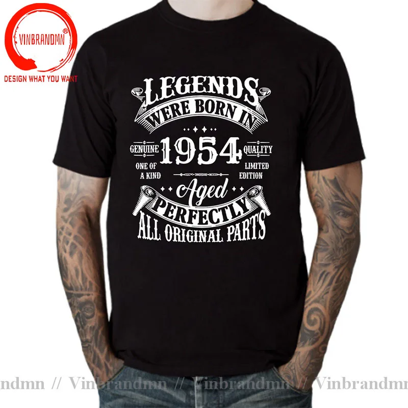 70th Birthday Shirt for Men Legends Were Born in 1954 Vintage 70 Years Old T-Shirt Classic Retro 1954 Tee Top Grandpa Papa Gifts