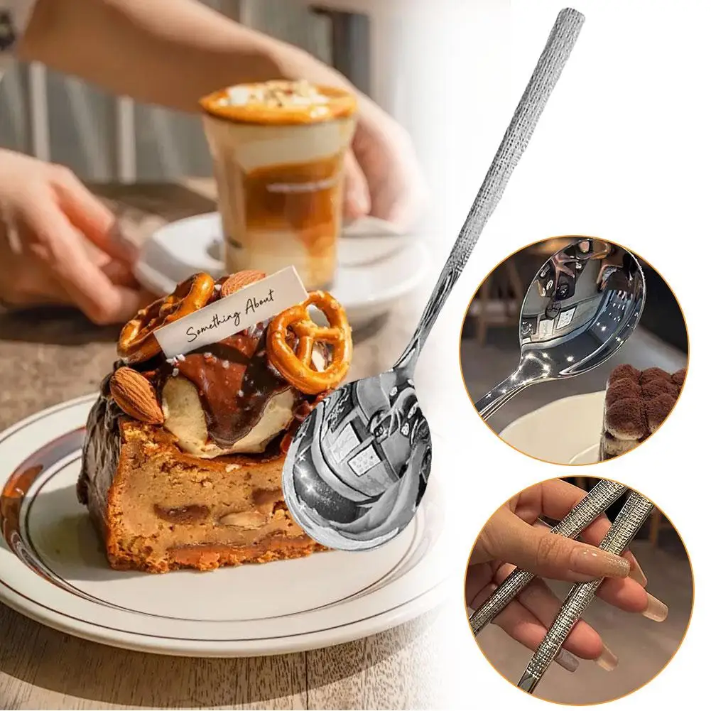 Long Handle Stainless Steel Soup Ladle Tableware for Kitchen Cooking Utensils and Serving Soup Large Capacity Tablespoon D6S7