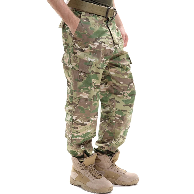 Men's Uniform Camouflage Tactical Multicam Cargo Pants Army Combat Long Trousers Fisthing Climbing Hunting Pants