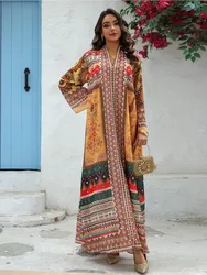 Eid Muslim Women Abaya Morocco Party Dress Abayas Diamond Flower Prayer Abaya Long Sleeve Robe Ramadan Musulman Maxi Vestidos