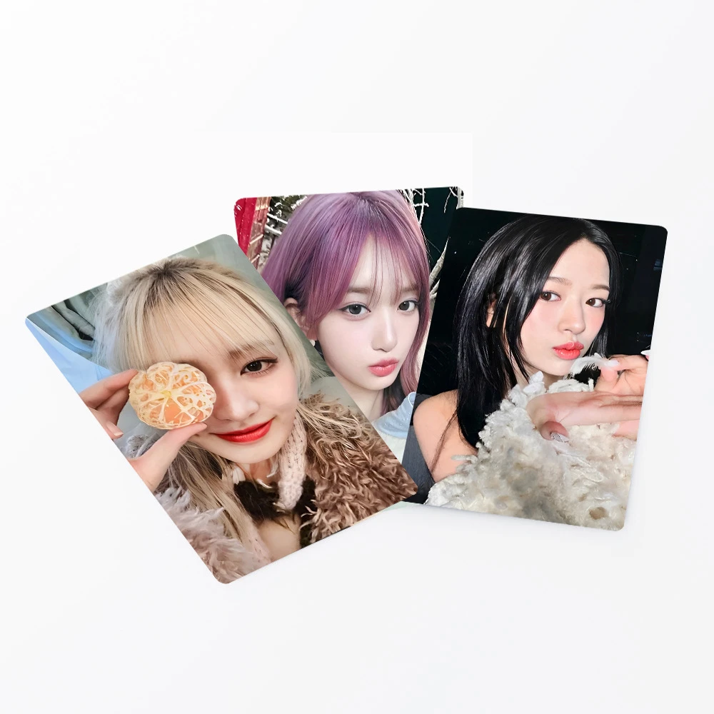 55 قطعة من ألبوم KPOP Wonyoung LIZ بطاقات Lomo المعبأة في صندوق بطاقات الصور Yujin Gaeul Rei Leeseo مجموعة بطاقات Lomo على الوجهين