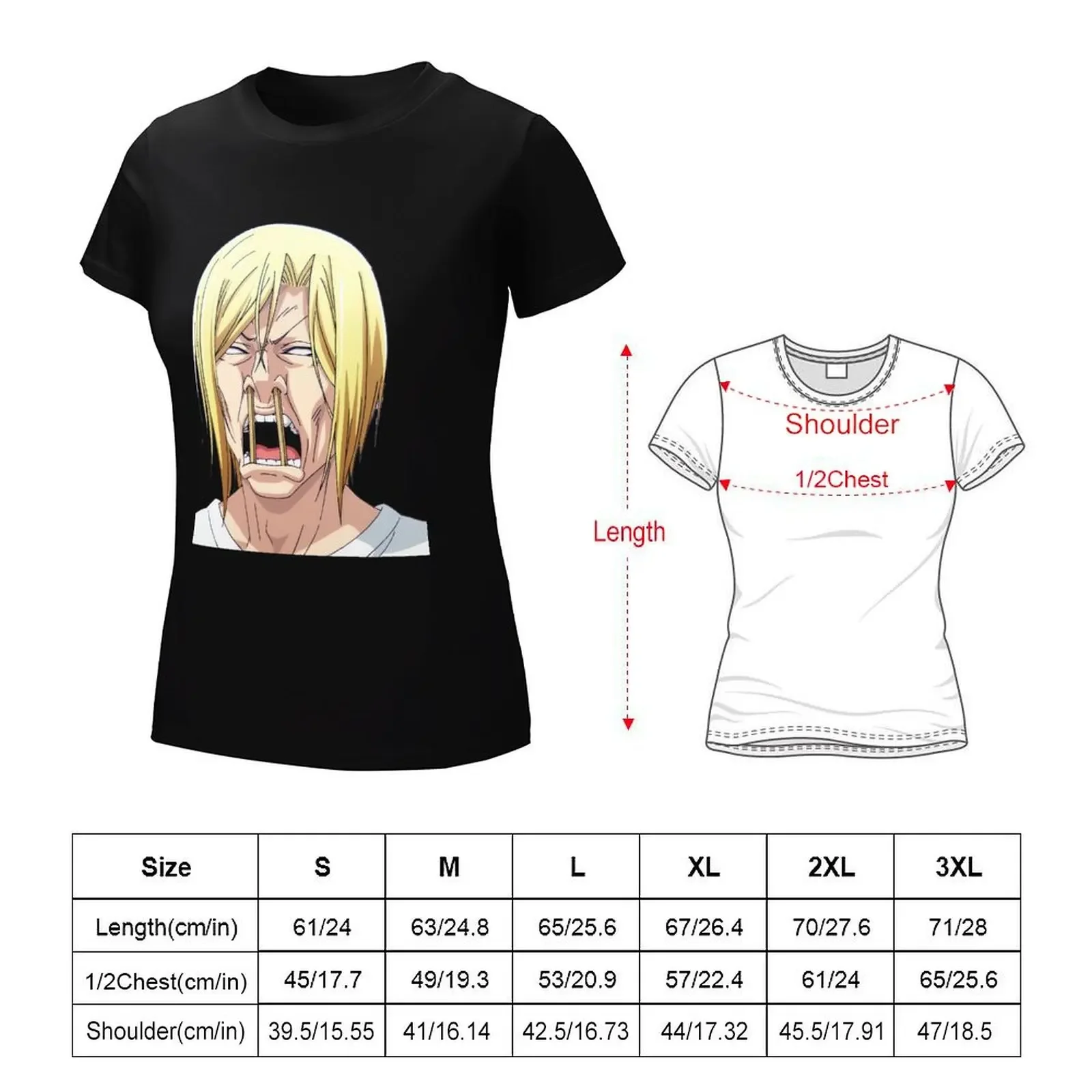 Grand Blue Anime Funny Face T-Shirt funny korean fashion cropped t shirts for Women